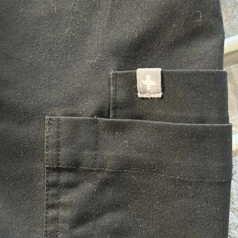 Figs Black Medical Nurse Doctor Hospital Scrub Pants Cargo Size Med EUC #6305